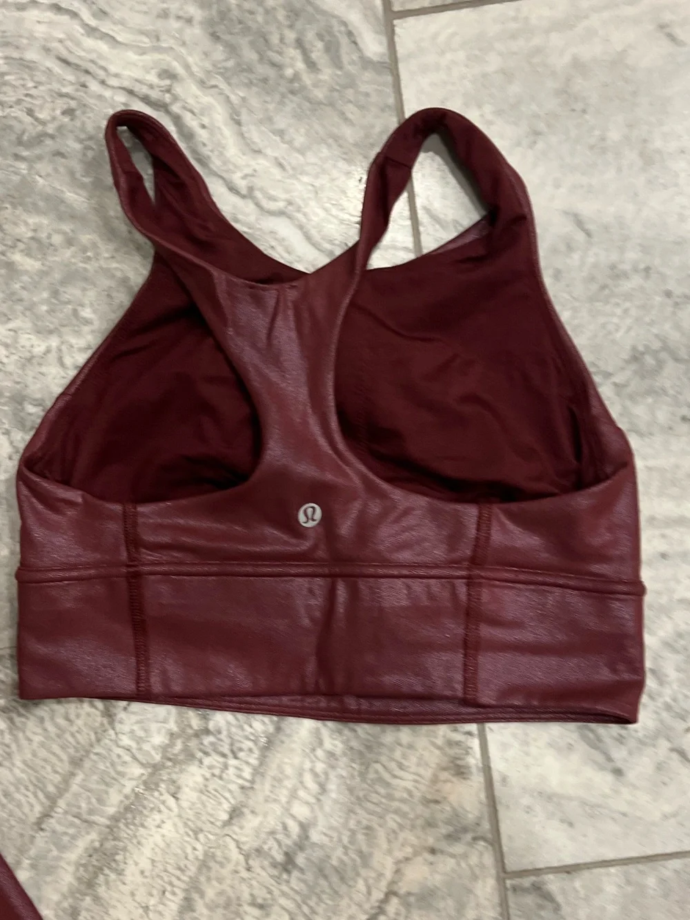 Lululemon Matching Set- Radiant Burgundy Foil Sports Bra & Leggings Set